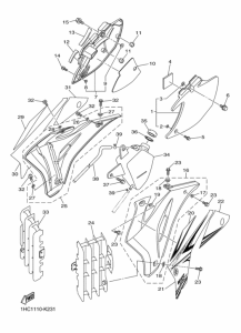 WR250F Боковая крышка