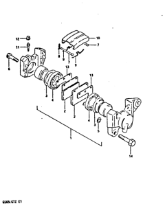 GS650 Задний суппорт