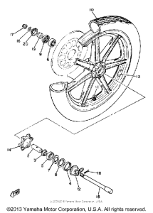XS650SH Переднее колесо