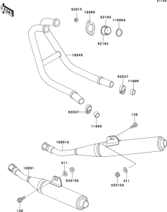 EX250 Глушитель