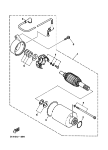 FZX250 Starting motor set
