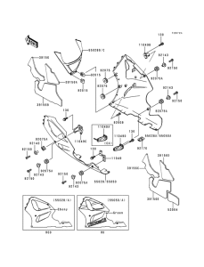 ZX750 Капот двигателя нижний