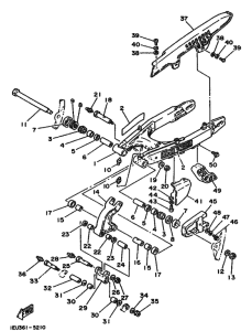XT350 Задний рычаг и подвеска