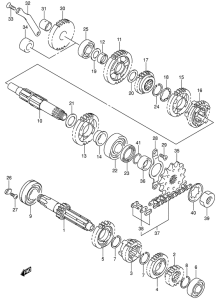 DR-Z400 Трансмиссия