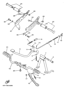 T105E Stand. footrest