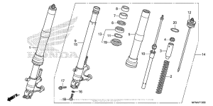CB1000R Передняя вилка