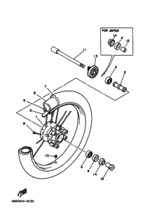 TY250Z Переднее колесо