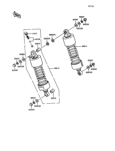 VN750 Подвеска  /  амортизатор