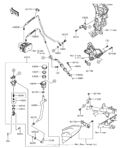 KLZ1000 Задний торм цилиндр