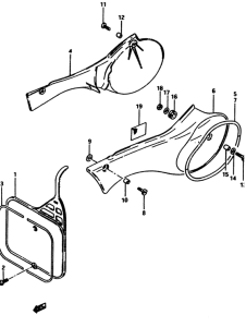 RM500 Обтекатель задний