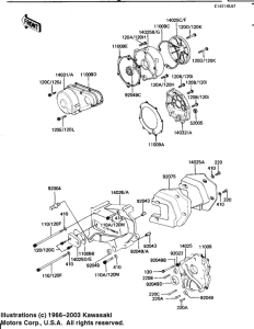 KZ1100 Крышки двигателя