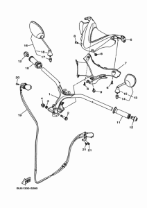 MWS125-C Steering handle & cable