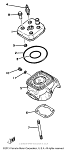 YZ80J Cylinder head-cylinder