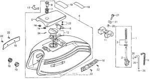 CB400 Топливный бак