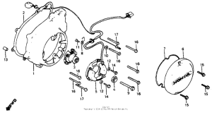 CB750SC Left crankcase cover + spark advancer