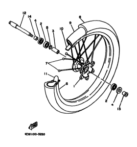 YZ125F Переднее колесо