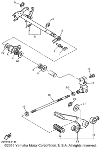 XVS650 Вал переключения