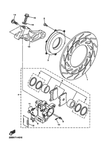 XVS1100A XVS11AA Задний суппорт