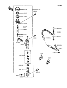 KX125 Задний торм цилиндр