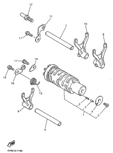 FZS600 Shift cam. fork