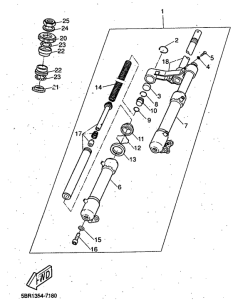 YQ50 Передняя вилка