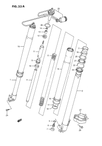DR350 Передняя вилка