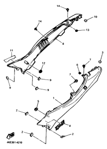 XJ600N Боковые обтекатели