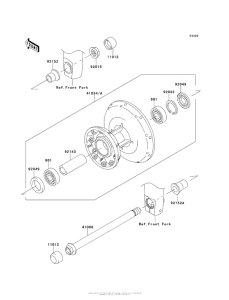 EJ800 Переднее колесо