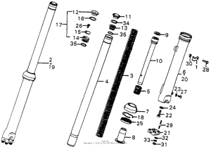 CR250 Front fork m1-76