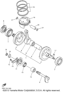 WR426FN Коленчатый вал и Поршень