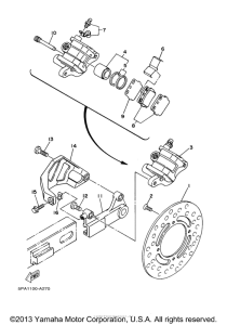 YZ85R Задний суппорт