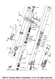 YZ125H2 Передняя вилка