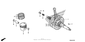 CRF100F Crankshaft + piston (crf100f)