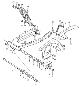 TS125 Маятник задний