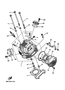 XT225 XT225R Головка цилиндров