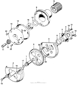SL125 Oil filter rotor + oil pump