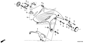 CB500X (ABS) Переднее крыло