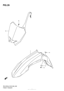 RM-Z250 Переднее крыло