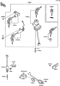 EX250 Замок зажигания