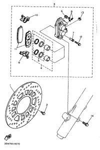 TT600W Front brake. caliper