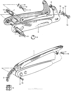 CB92 Swingarm + chain case