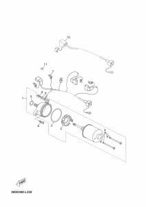 YP125R Стартерный мотор