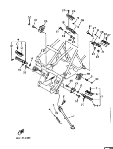 FZ600 Stand. footrest