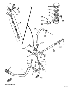 TDM850 Задний торм цилиндр