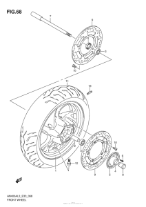 AN400 (ABS) Front Wheel (An400Zal3 E28)