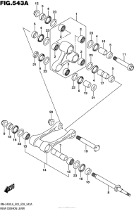 RM-Z450 Втулки заднего рычага