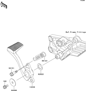 ZG1400 Педаль тормоза