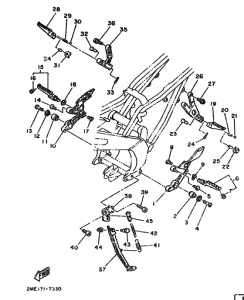 TZR250 Support & repose pied