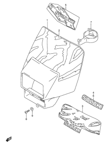 DR350 Headlamp cover  front fender