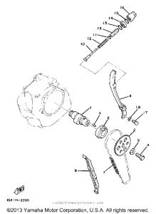 XT200J Цепь механизма газораспределения
